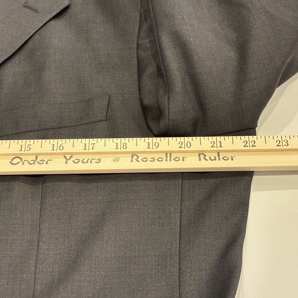 Santorelli Linea Blu Blazer 100% Super 140s ExtraFine Merino Wool Men 42R Black - Picture 11 of 16